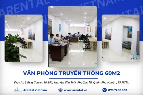 Văn Phòng Cho Thuê 60m2 Quận Phú Nhuận