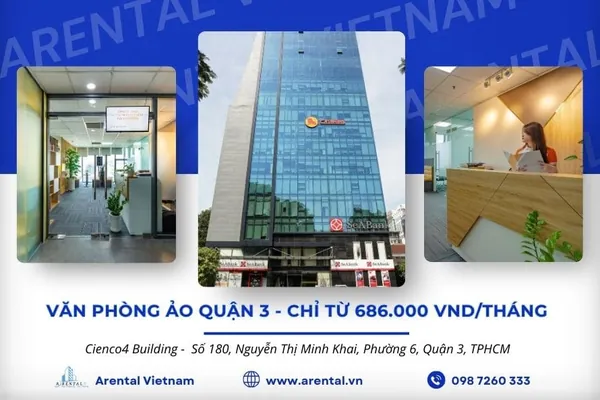 Thuê văn phòng ảo Quận 3 chỉ từ 686.000 VND/tháng