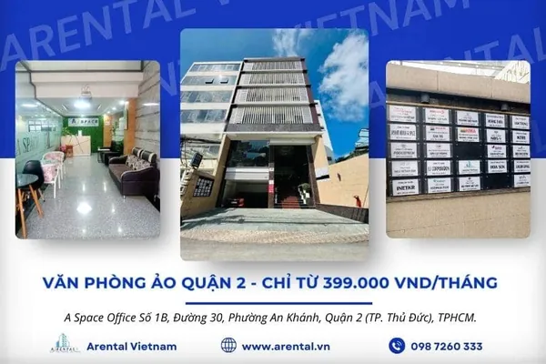 Cho thuê văn phòng ảo Quận 2 chỉ từ 399k/tháng