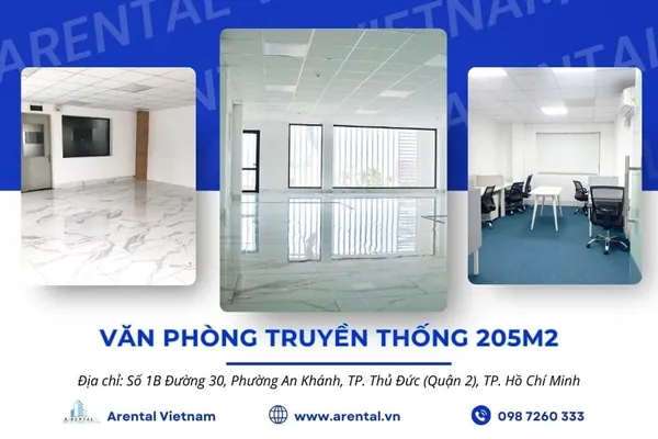 Báo Giá & Thông Tin Văn Phòng Cho Thuê 205m2 Quận 2