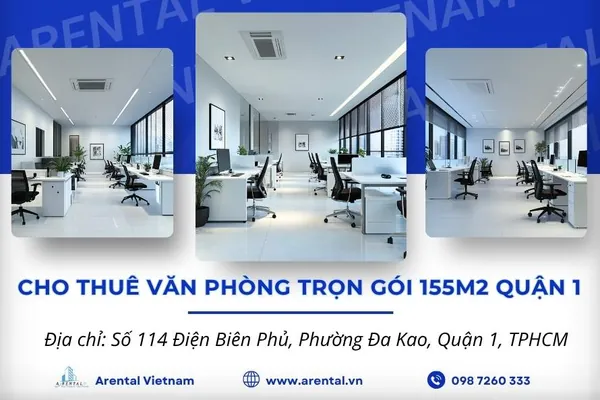 Bảng Giá & Thông Tin Văn Phòng Trọn Gói 155m2 Quận 1