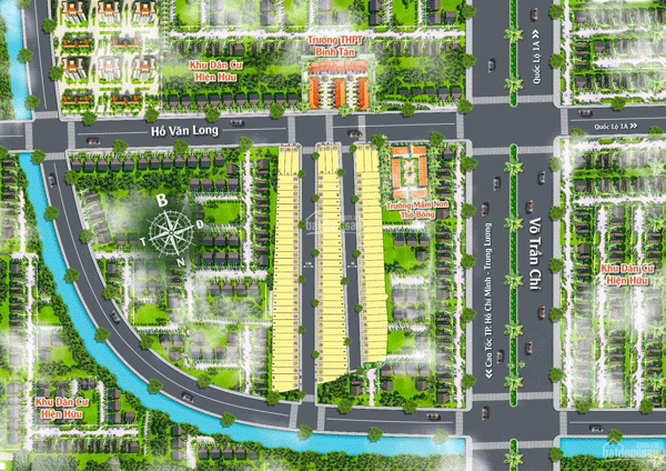 Hình ảnh mô phỏng tổng thể dự án đất nền phường Tân Tạo quận Bình Tân