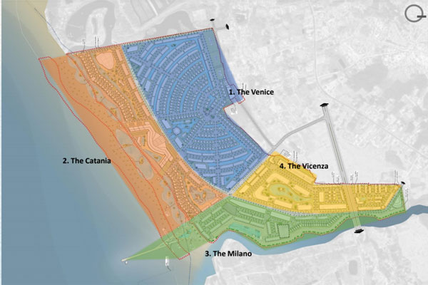4 phân khu chính của dự án Venezia