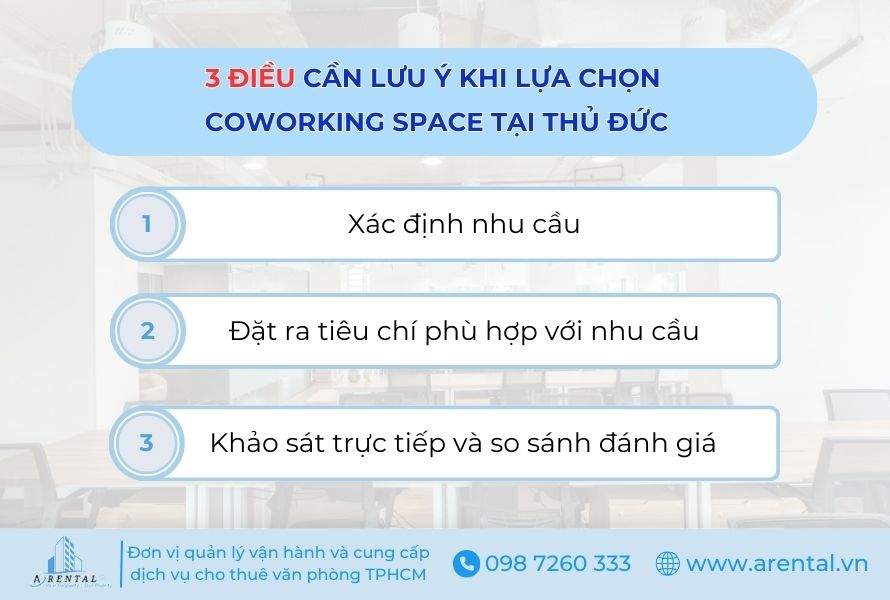 3 điều cần lưu ý khi lựa chọn coworking space Thủ Đức.