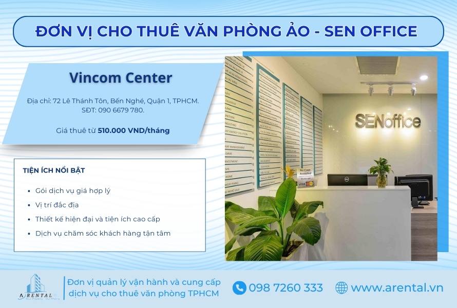 Cho thuê văn phòng ảo quận 1 tại Sen Office.