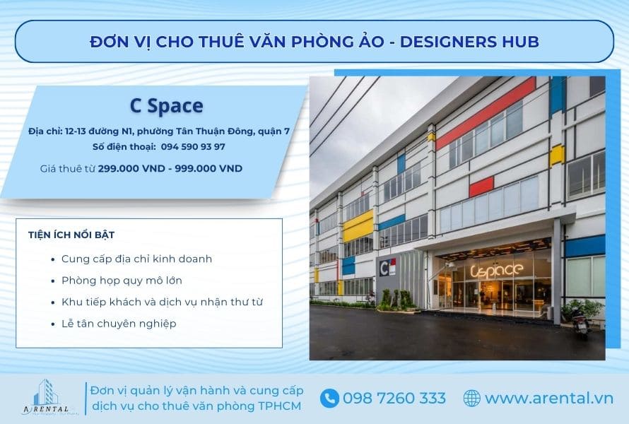 Thông tin về đơn vị  cung cấp văn phòng ảo ở Quận 7 - Designers Hub.