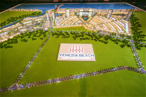 Tổng quan dự án Venezia Beach thể hiện trên sa bàn