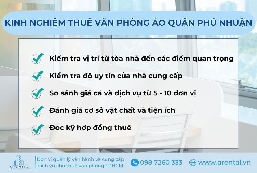 5 kinh nghiệm thuê văn phòng ảo Phú Nhuận đúng, hiệu quả.