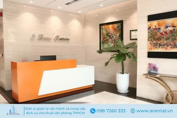 Không gian cho thuê văn phòng ảo quận Phú Nhuận Sảnh chung đón tiếp khách hàng tại tòa nhà 3 Bees Tower văn phòng ảo quận Phú Nhuận.