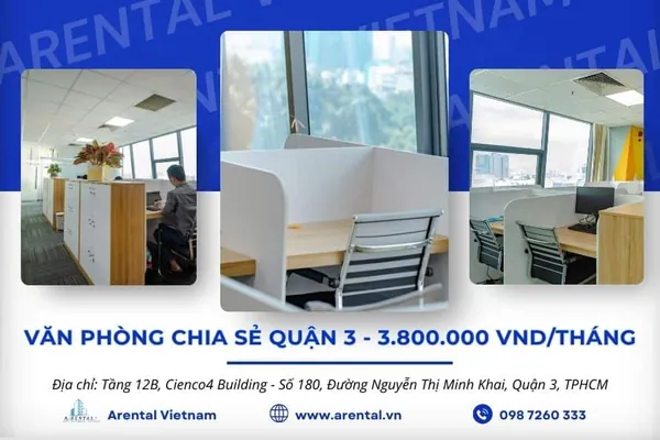 Giới thiệu và báo giá chi tiết dịch vụ cho thuê văn phòng chia sẻ Quận 3 Thông tin dịch vụ cho thuê văn phòng chia sẻ tại Quận 3.