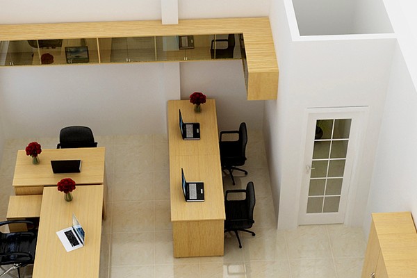 Ảnh 2: Thiết kế văn phòng diện tích nhỏ đơn giản tạo sự thoáng đãng cho văn phòng