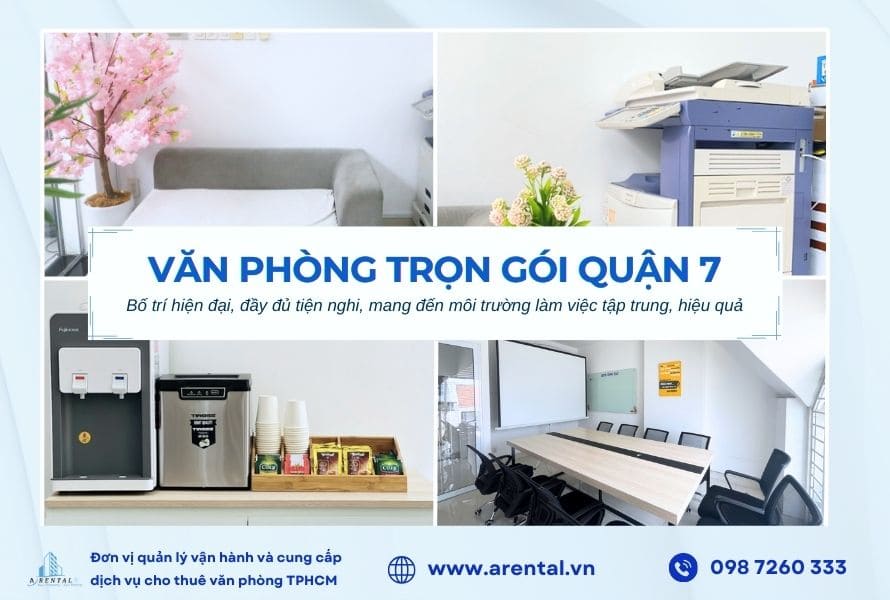 thuê văn phòng trọn gói quận 7 hcm đã bao gồm các dịch vụ và tiện ích cơ bản tại tòa nhà. Giá thuê văn phòng trọn gói Quận 7 đã được bao gồm dịch vụ in ấn và một số tiện ích khác tại tòa nhà.