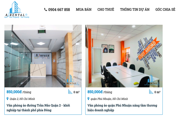 Arental provides many types of offices with preferential prices