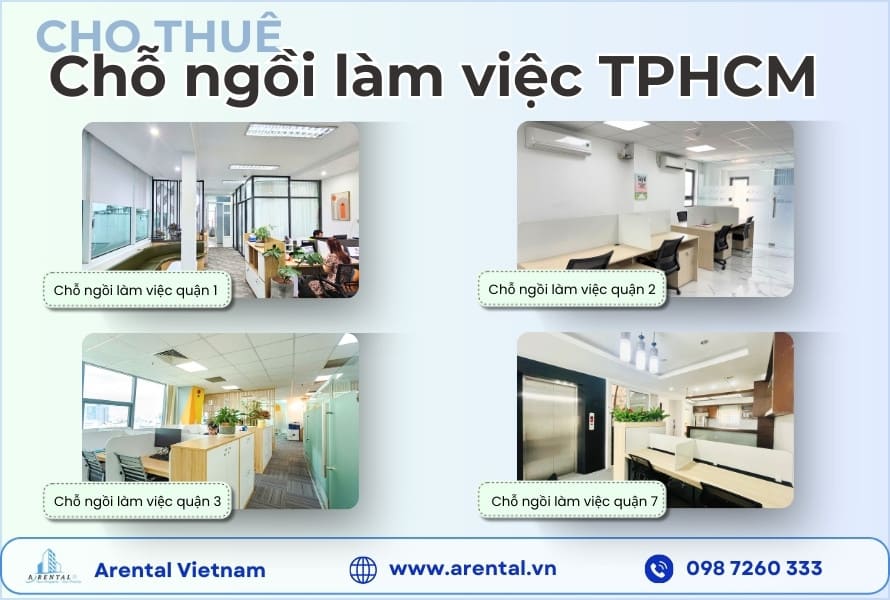 Arental Vietnam cho thuê chỗ ngồi làm việc tại TPHCM.